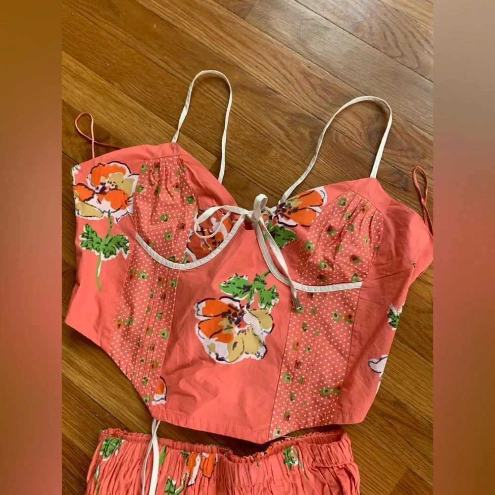 Free People Women's Red Luca Set